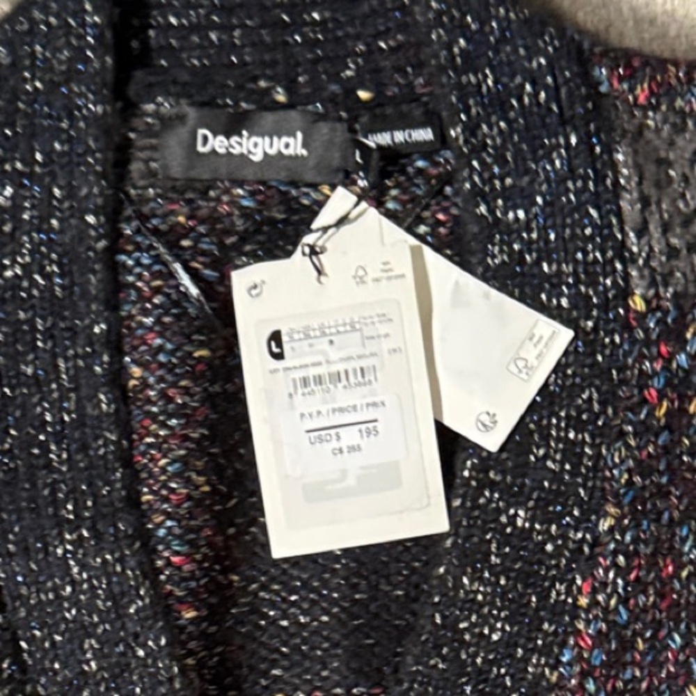 Desigual Colorful Knit Button-Up Cardigan